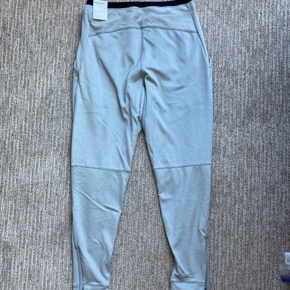 New Men's Small Nike Pro Dri Fit Fleece Joggers Tapered Sweatpants Gray - Picture 4 of 6